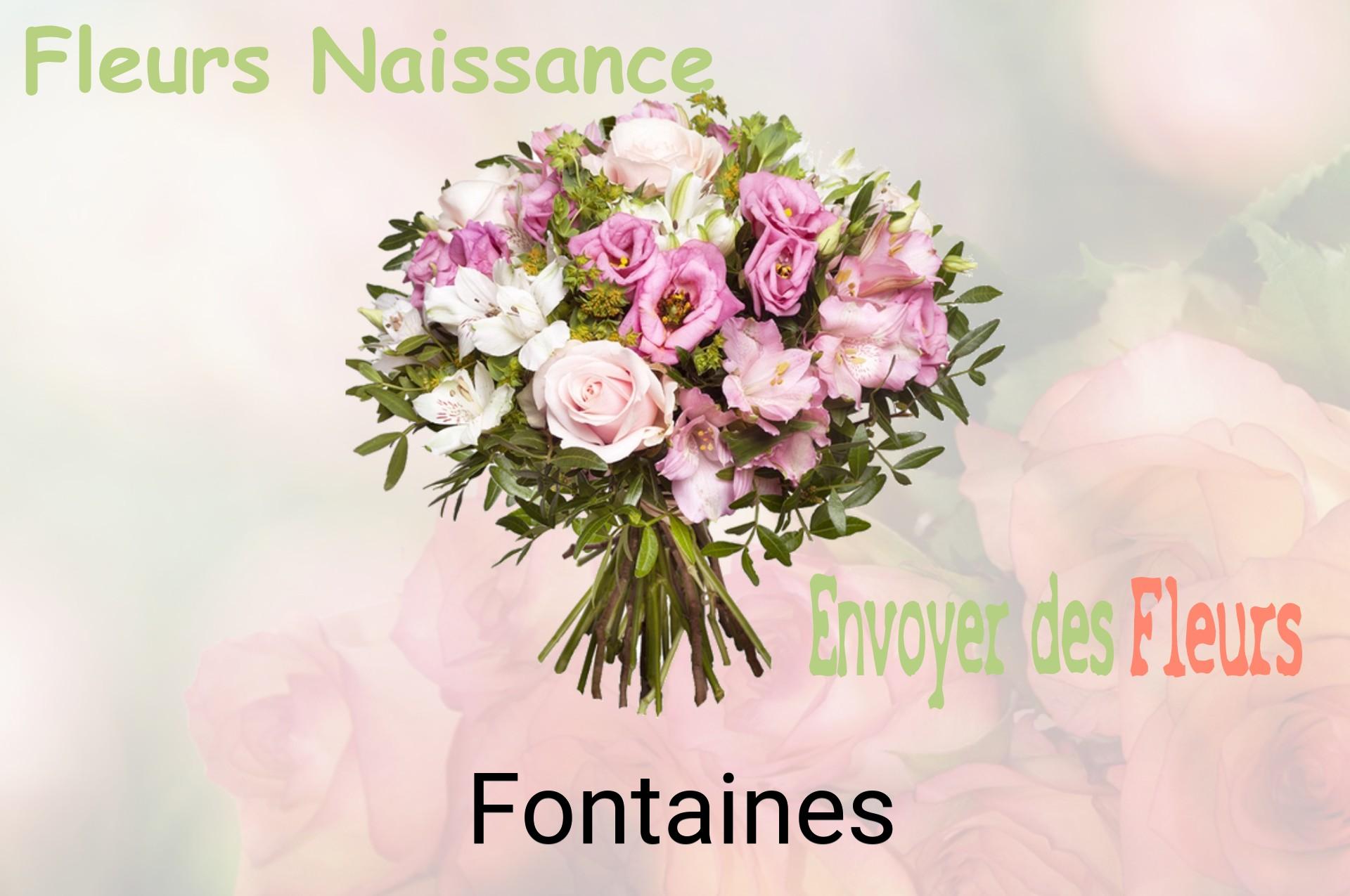 Bouquet de fleurs de naissance livré à Fontaines